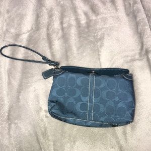 Blue Coach Wristlet (Never Been Used)